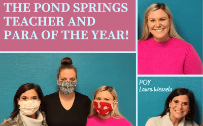 Pond Springs Teacher and Para of the Year!